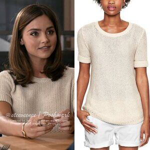 GAP Short Sleeve Open-Stitch Sweater Top ASO Clara Oswald